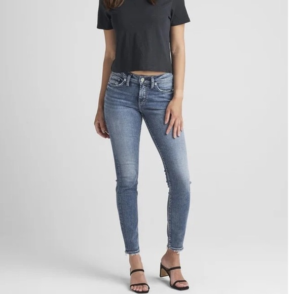 Silver Jeans Women’s Size 29 Teal Suki Skinny Jeans - Picture 2 of 8